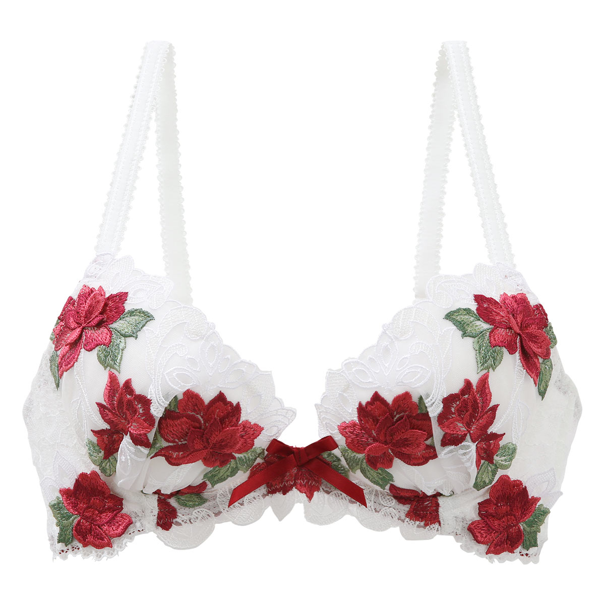 リサマリ Risa Magli レーヌ Reine アントワーヌ 3/4カップ ブラジャー BCD 谷間ブラ 単品(RE-レッド-B65)