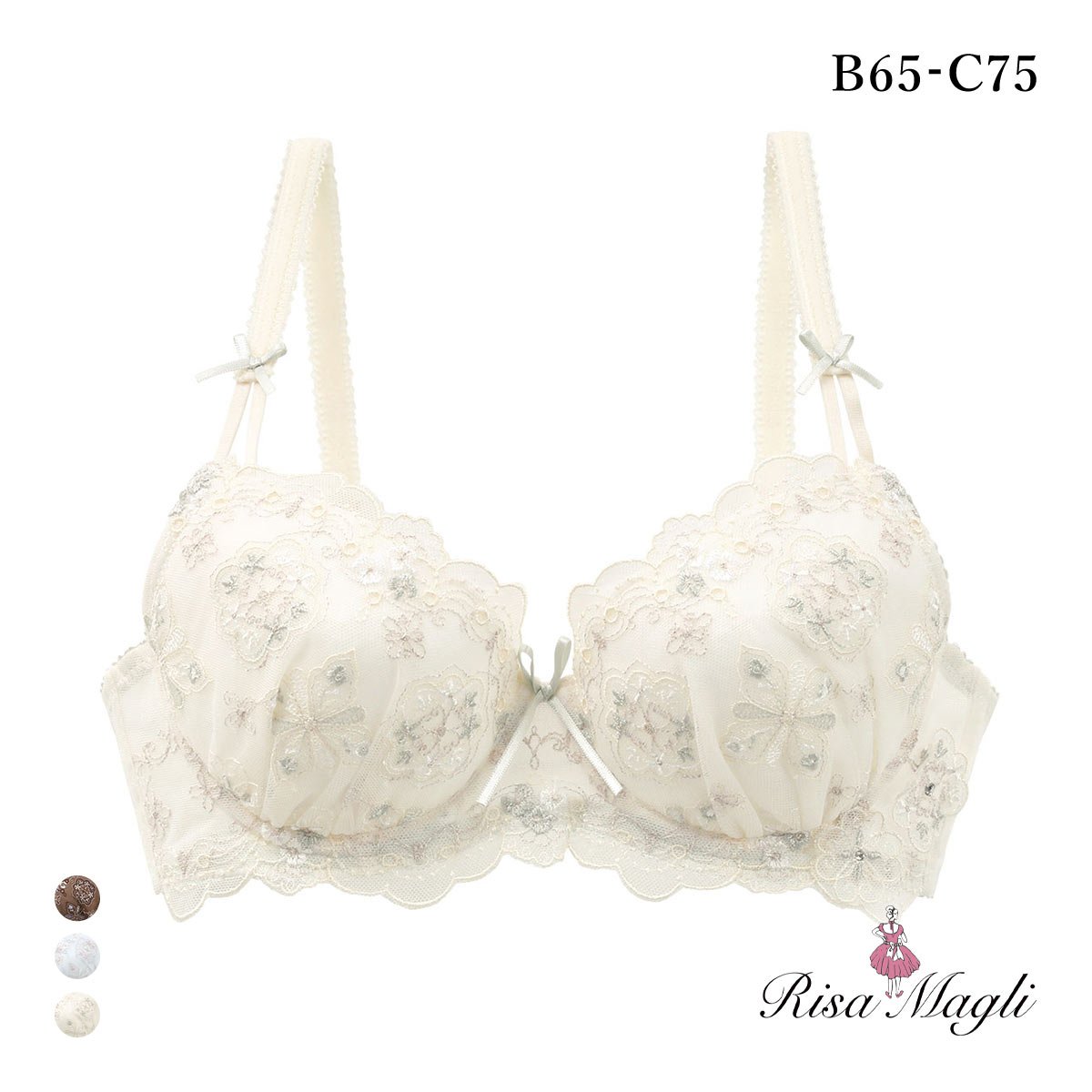 リサマリ キャシー ブラジャー BC 谷間ブラ Risa Magli(IV-アイボリー-B65)