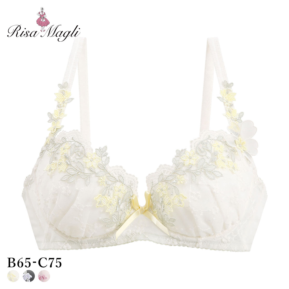 リサマリ ジニー 3/4カップ ブラジャー BC 谷間ブラ Risa Magli(IV-アイボリー-B65)