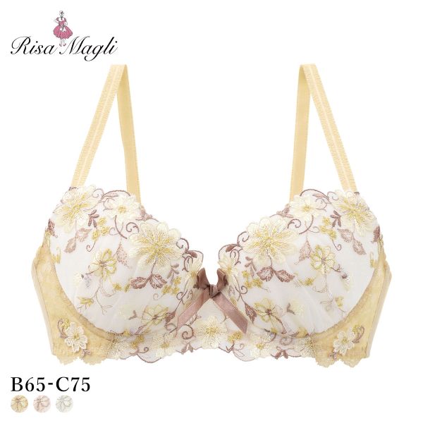 リサマリ ジア 3/4カップ ブラジャー BC 谷間ブラ Risa Magli(MUS-マスタード-B65)