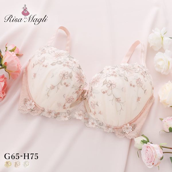 リサマリ ジア 3/4カップ ブラジャー GH グラマーブラ 大きいサイズ Risa Magli リサマリ ジア 3/4カップ ブラジャー GH グラマーブラ 大きいサイズ Risa Magli
