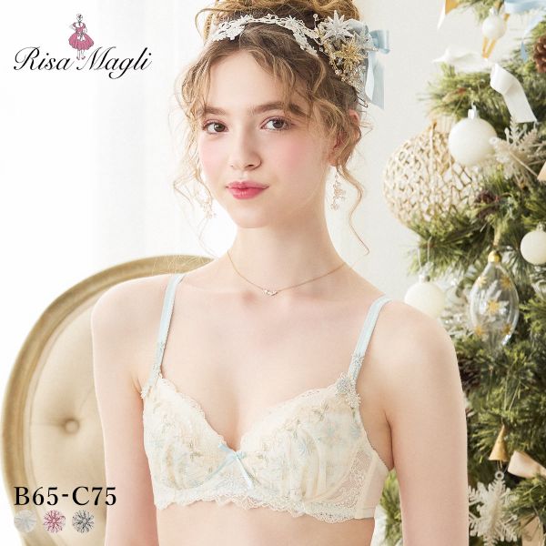 リサマリ ルビー ブラジャー BC 谷間ブラ Risa Magli(CR-クリーム-B65)