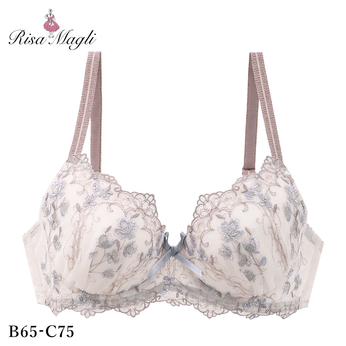 リサマリ カイリー ブラジャー BC 谷間ブラ 単品 Risa Magli(BU-ブルー-B65)