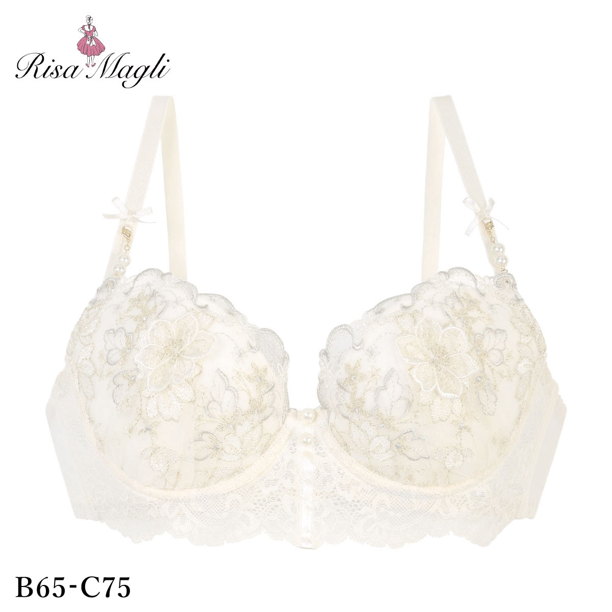リサマリ ディアンタ ブラジャー スウィートリッチ BC 谷間ブラ Sweet Rich Risa Magli(IV-アイボリー-B65)