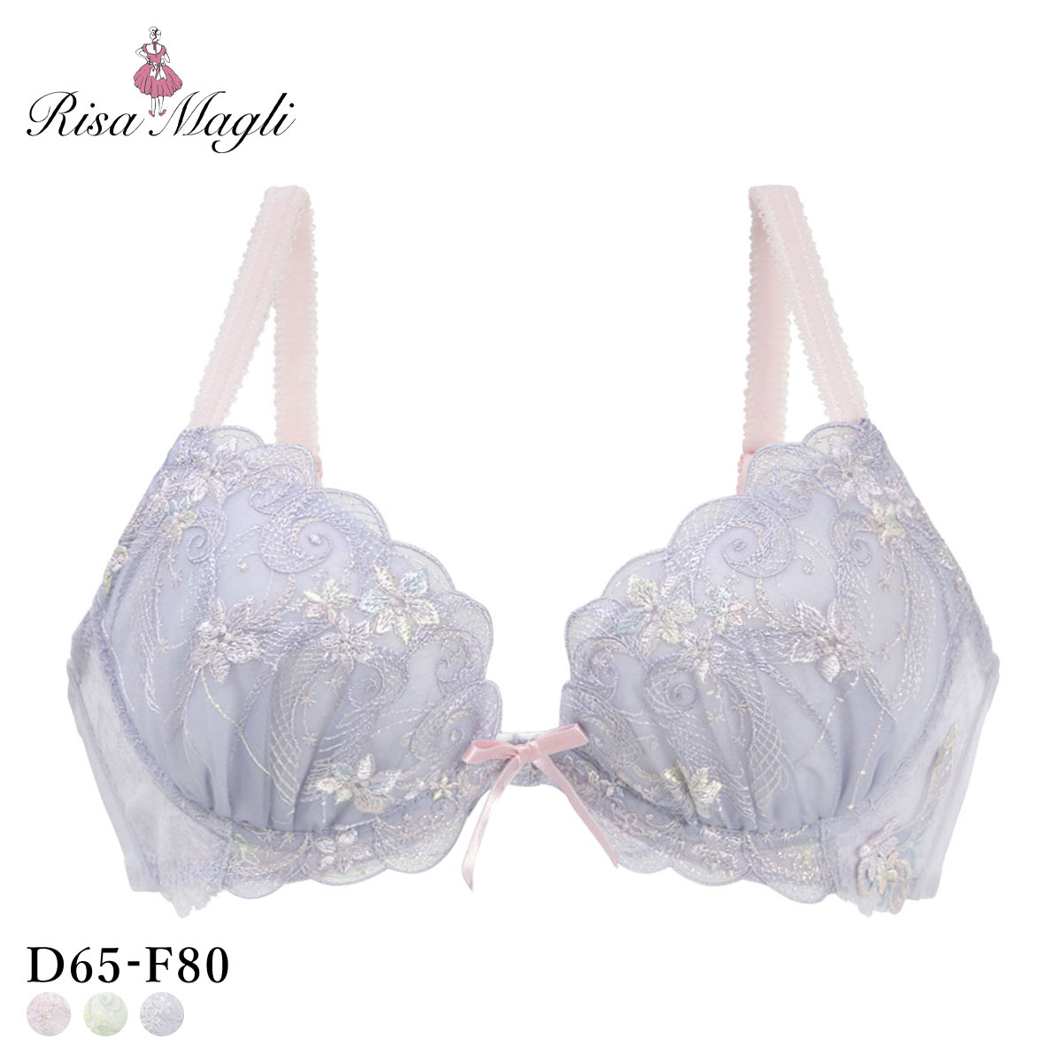 リサマリ コリンナ ブラジャー DEF 大きいサイズ リサマリミラクル谷間ブラ Risa Magli(PU-パープル-D65)