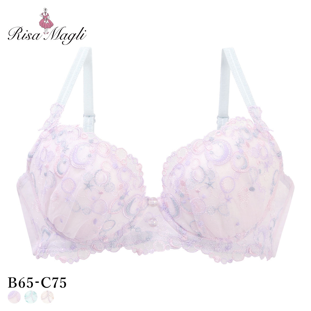 リサマリ アンチェ ブラジャー スウィートリッチ Sweet Rich BC 谷間ブラ Risa Magli(LV-ラベンダー-B65)