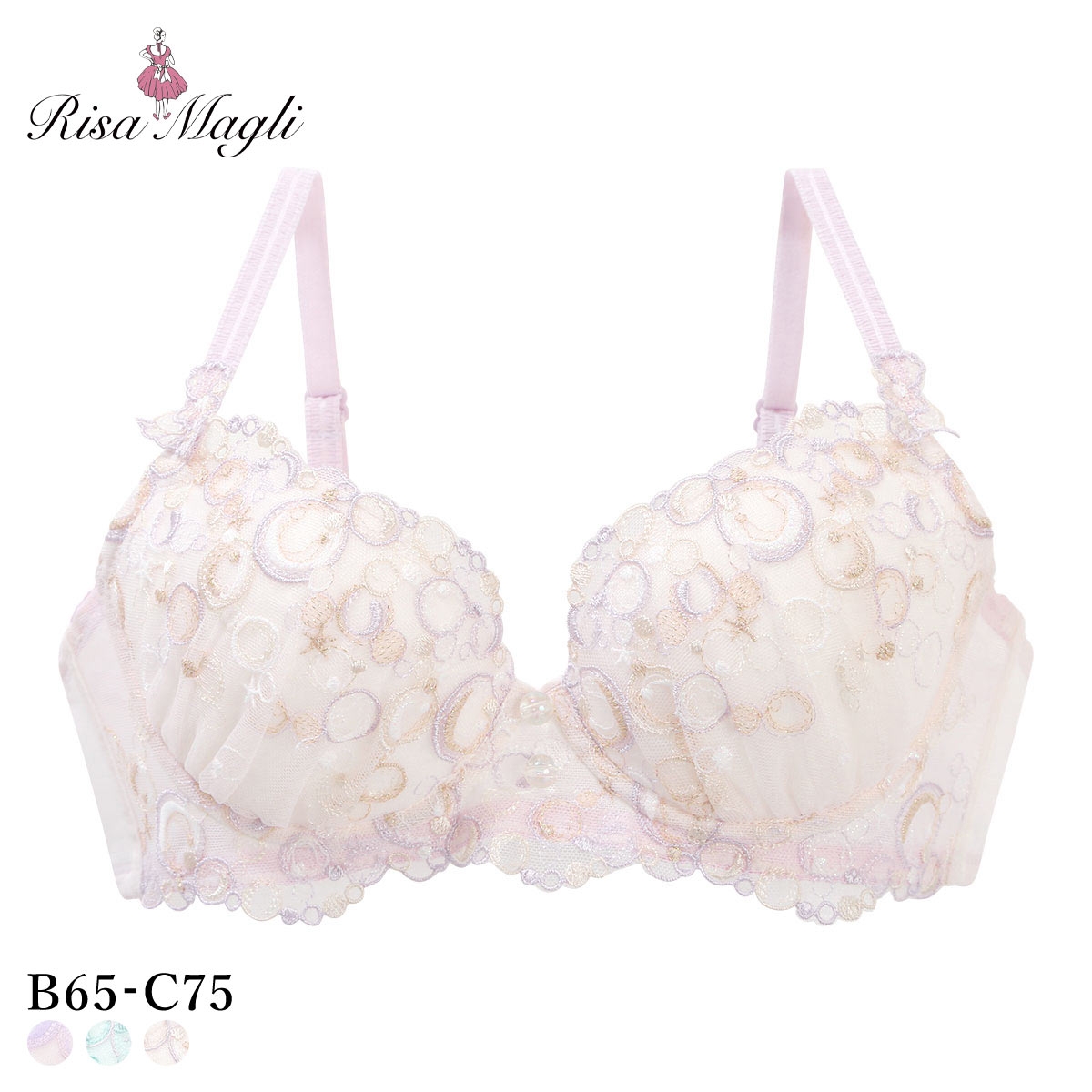 リサマリ アンチェ ブラジャー スウィートリッチ Sweet Rich BC 谷間ブラ Risa Magli(PI-ピンク-B65)