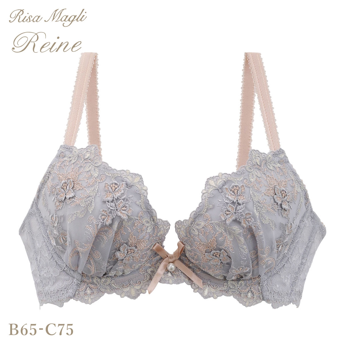 リサマリ レーヌ カタリーナ ブラジャー V Make Type BC 谷間ブラ Risa Magli Reine(GY-グレー-B65)