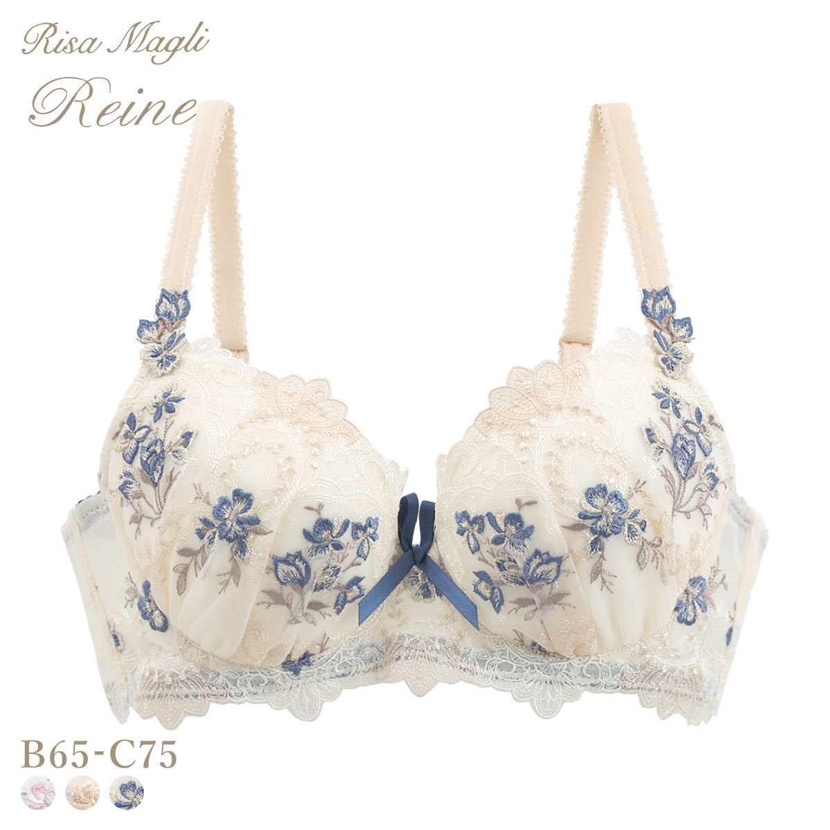 リサマリ レーヌ アリーシャ ブラジャー S Make Type BC 谷間ブラ 単品 Risa Magli Reine(CR-クリーム-B65)