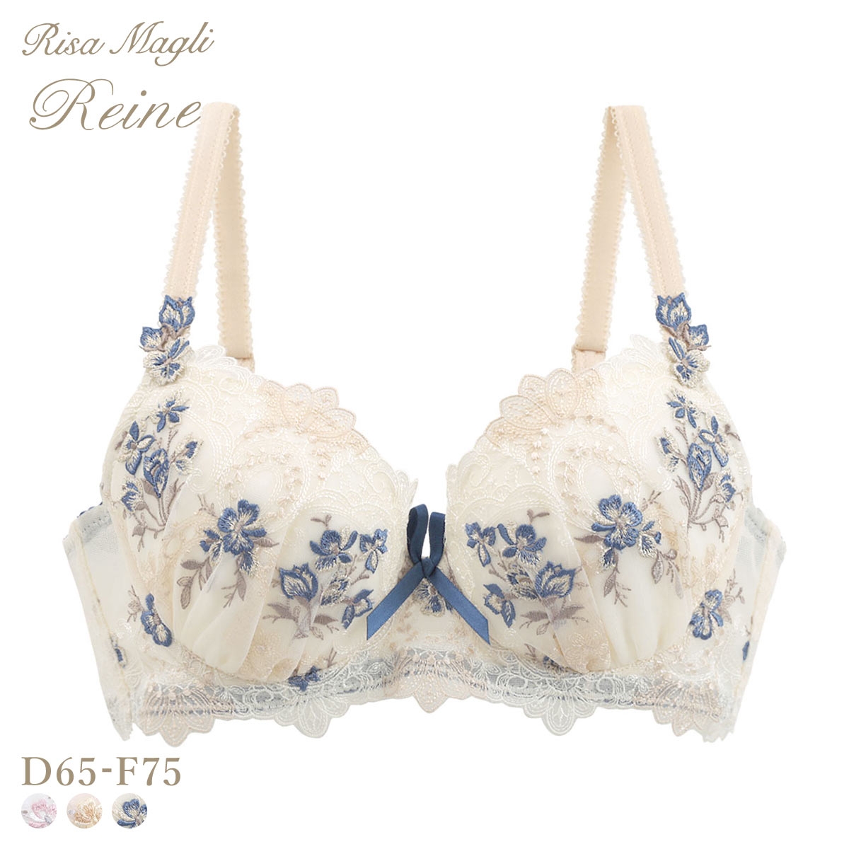 リサマリ レーヌ アリーシャ ブラジャー S Make Type DEF 谷間ブラ 単品 Risa Magli Reine(CR-クリーム-D65)