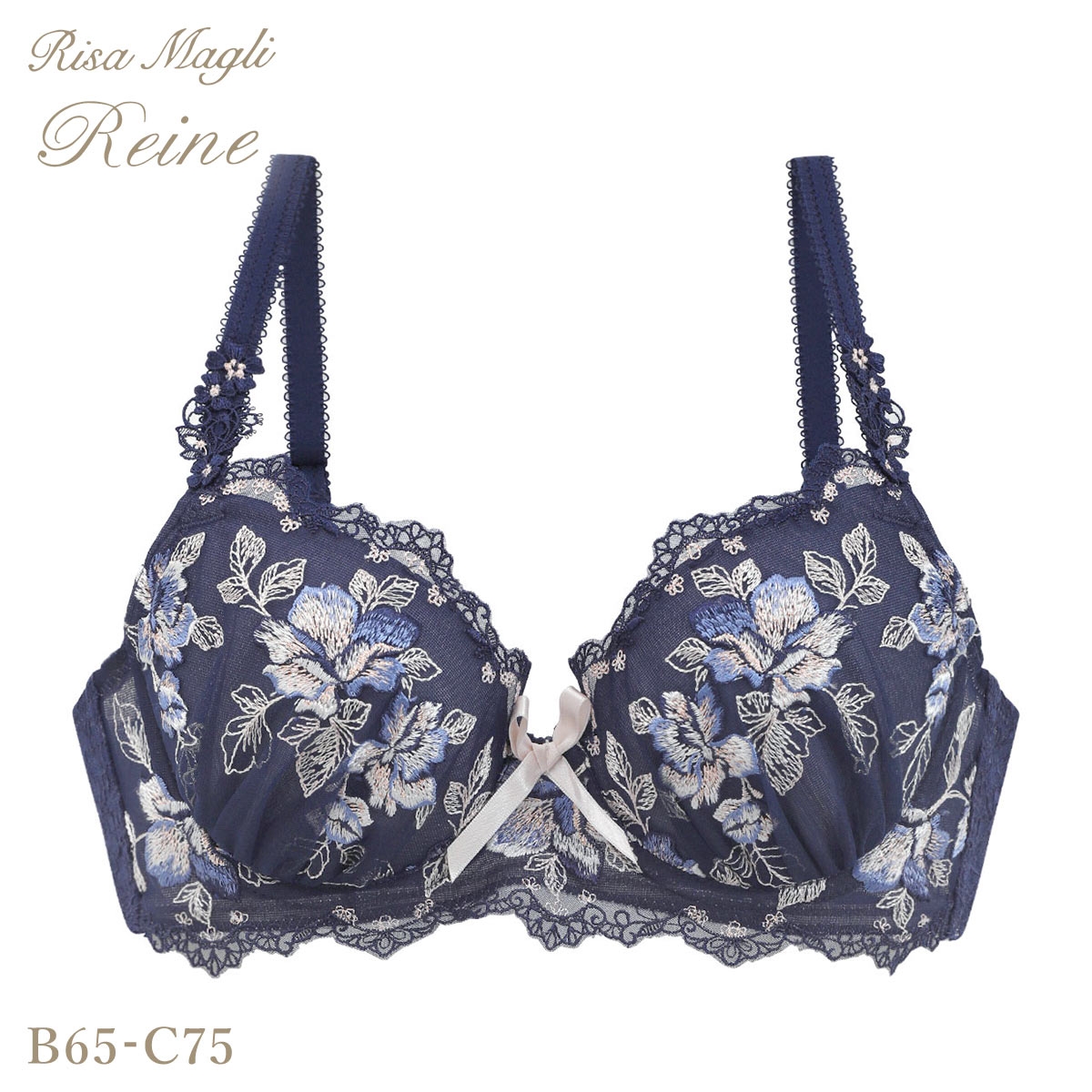 リサマリ レーヌ マルレーン ブラジャー BC S Make Type 単品 Risa Magli Reine(NV-ネイビー-B65)
