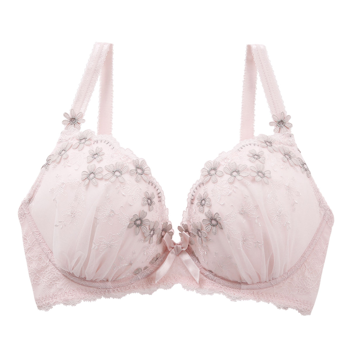 リサマリ Risa Magli レーヌ Reine アンティア 3/4カップ ブラジャー GH 単品(PI-ピンク-G65)