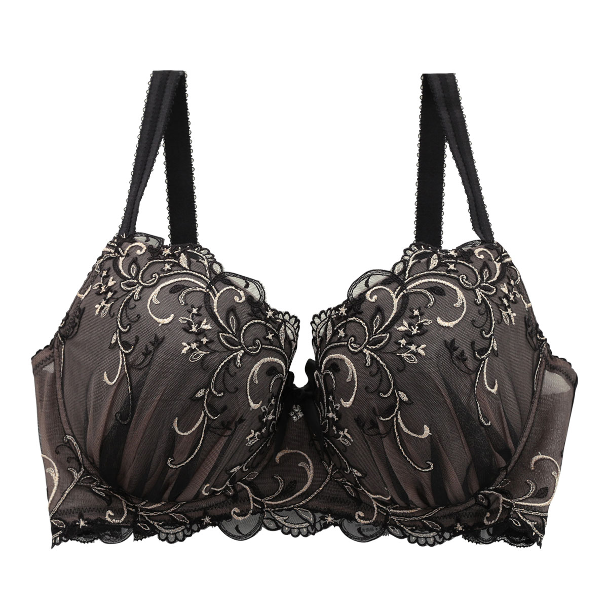 リサマリ Risa Magli レーヌ Reine リース ブラジャー GH 大きいサイズ 単品(BK-ブラック-G65)