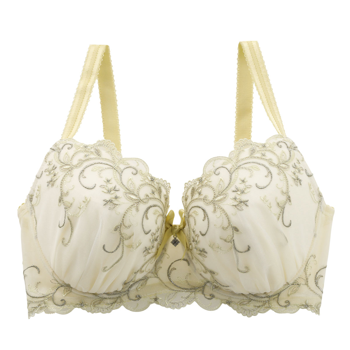 リサマリ Risa Magli レーヌ Reine リース ブラジャー GH 大きいサイズ 単品(YE-イエロー-G65)