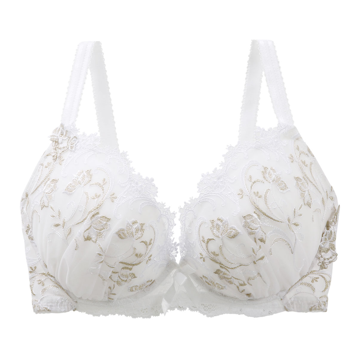 リサマリ Risa Magli レーヌ Reine フラフィー 3/4カップ ブラジャー GH 単品(WH-ホワイト-G65)