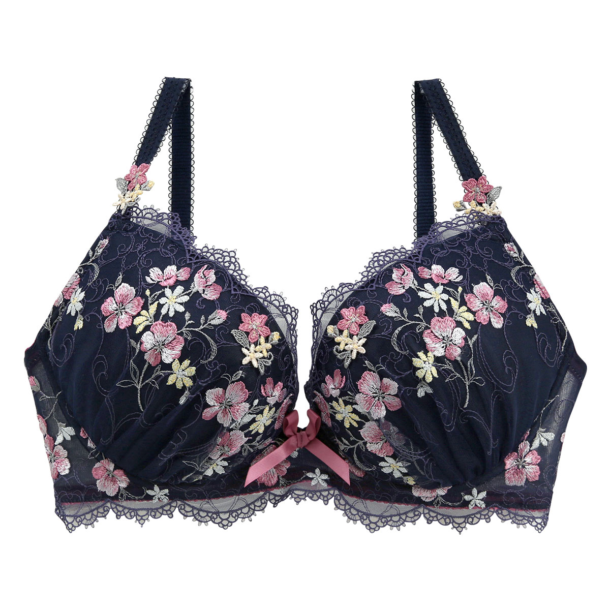 リサマリ Risa Magli レーヌ Reine アン・マリー 3/4カップ ブラジャー GH 単品(NV-ネイビー-G65)