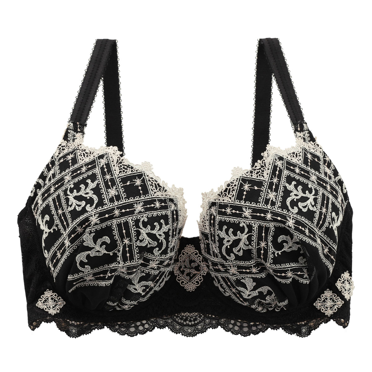 リサマリ Risa Magli レーヌ Reine クリスチアーヌ ブラジャー GHI 単品(BK-ブラック-G65)