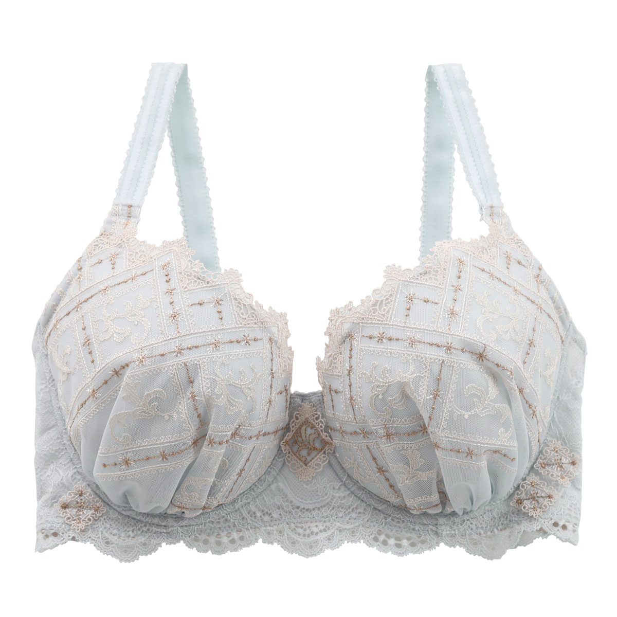 リサマリ Risa Magli レーヌ Reine クリスチアーヌ ブラジャー GHI 単品(BU-ブルー-G65)