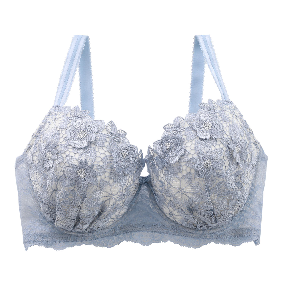 リサマリ Risa Magli レーヌ Reine セリーナ ブラジャー GH 単品(BU-ブルー-G65)