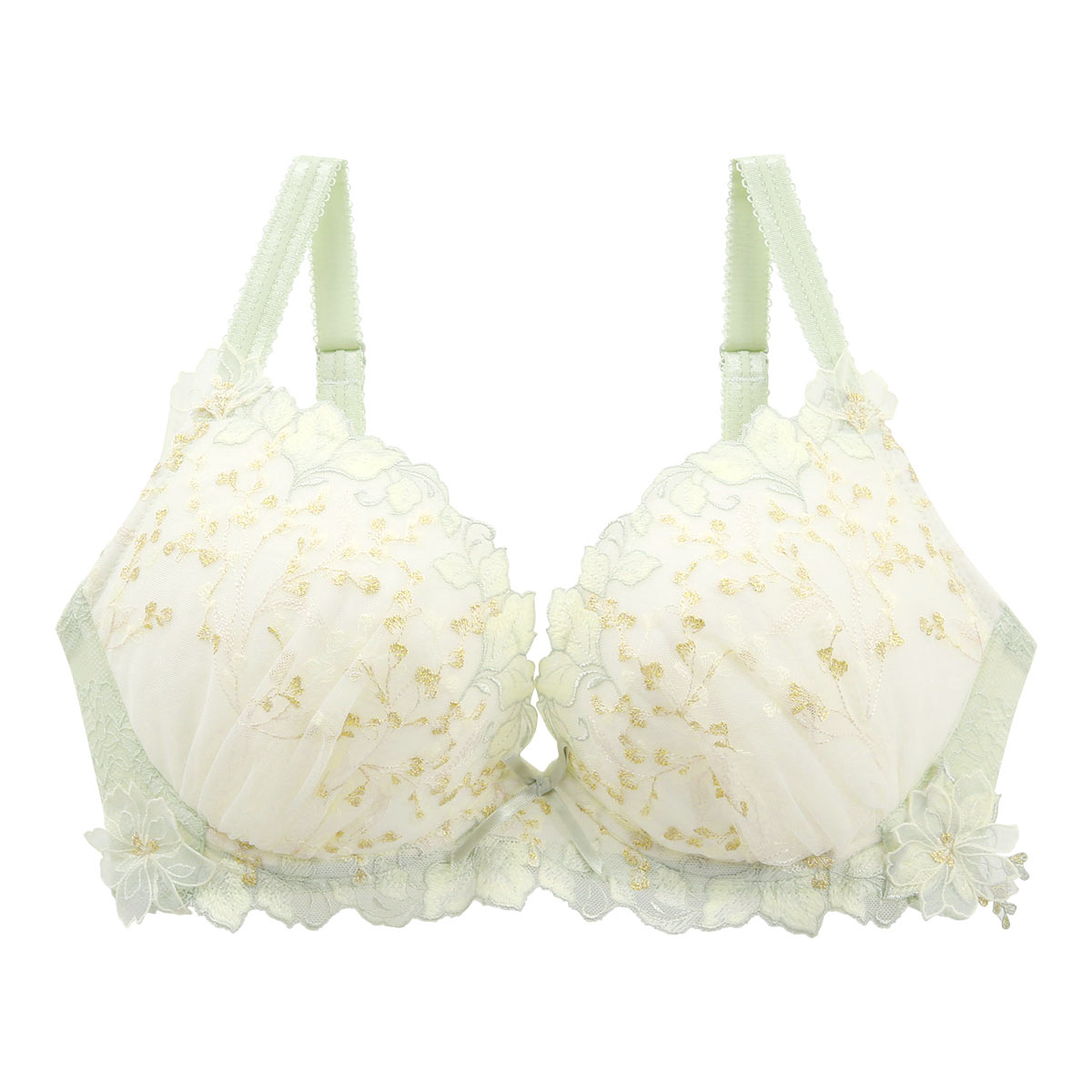 リサマリ Risa Magli レーヌ Reine ロマーヌ 3/4カップ ブラジャー GH 単品(MI-ミント-G65)