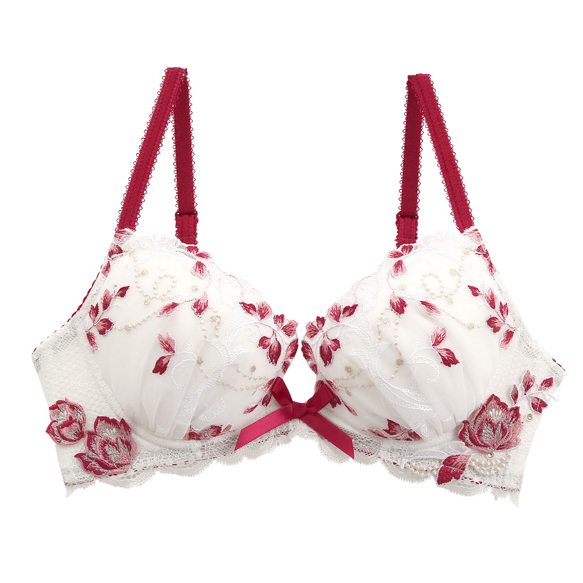 リサマリ Risa Magli レーヌ Reine アナベル 3/4カップ ブラジャー EF 谷間ブラ 単品(RE-レッド-E65)