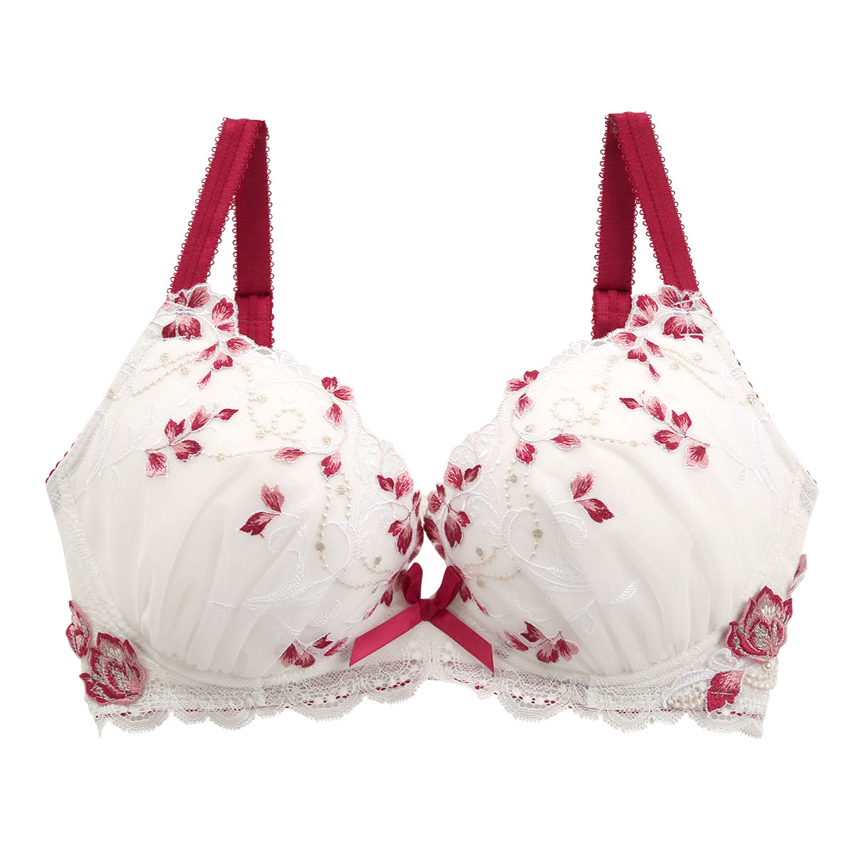 リサマリ Risa Magli レーヌ Reine アナベル 3/4カップ ブラジャー GH 単品(RE-レッド-G65)