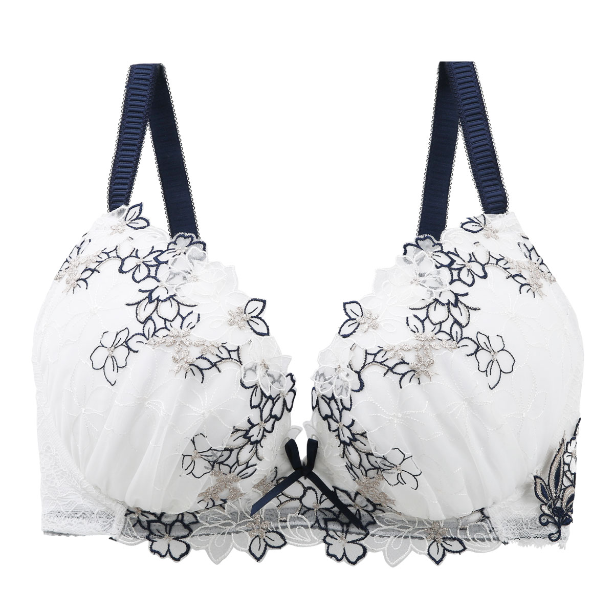 リサマリ Risa Magli レーヌ Reine ナタリア 3/4カップ ブラジャー GH 単品(NV-ネイビー-G65)