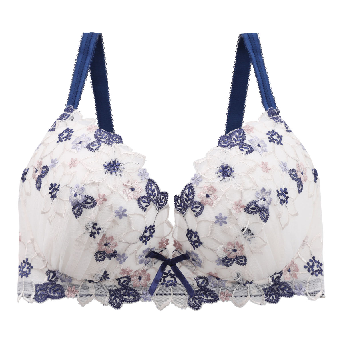 リサマリ Risa Magli カモミーユ ブラジャー GH グラマーブラ 単品(NV-ネイビー-G65)