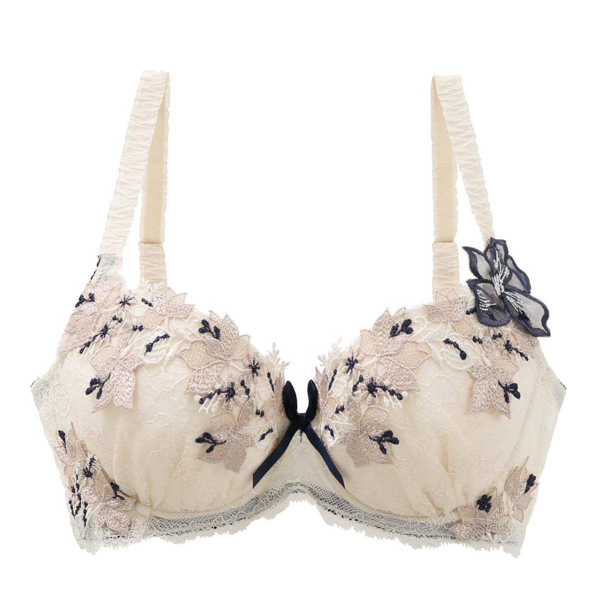 リサマリ Risa Magli レーヌ Reine エレーナ ブラジャー BCD 脇高ブラ 単品(CR-クリーム-B65)