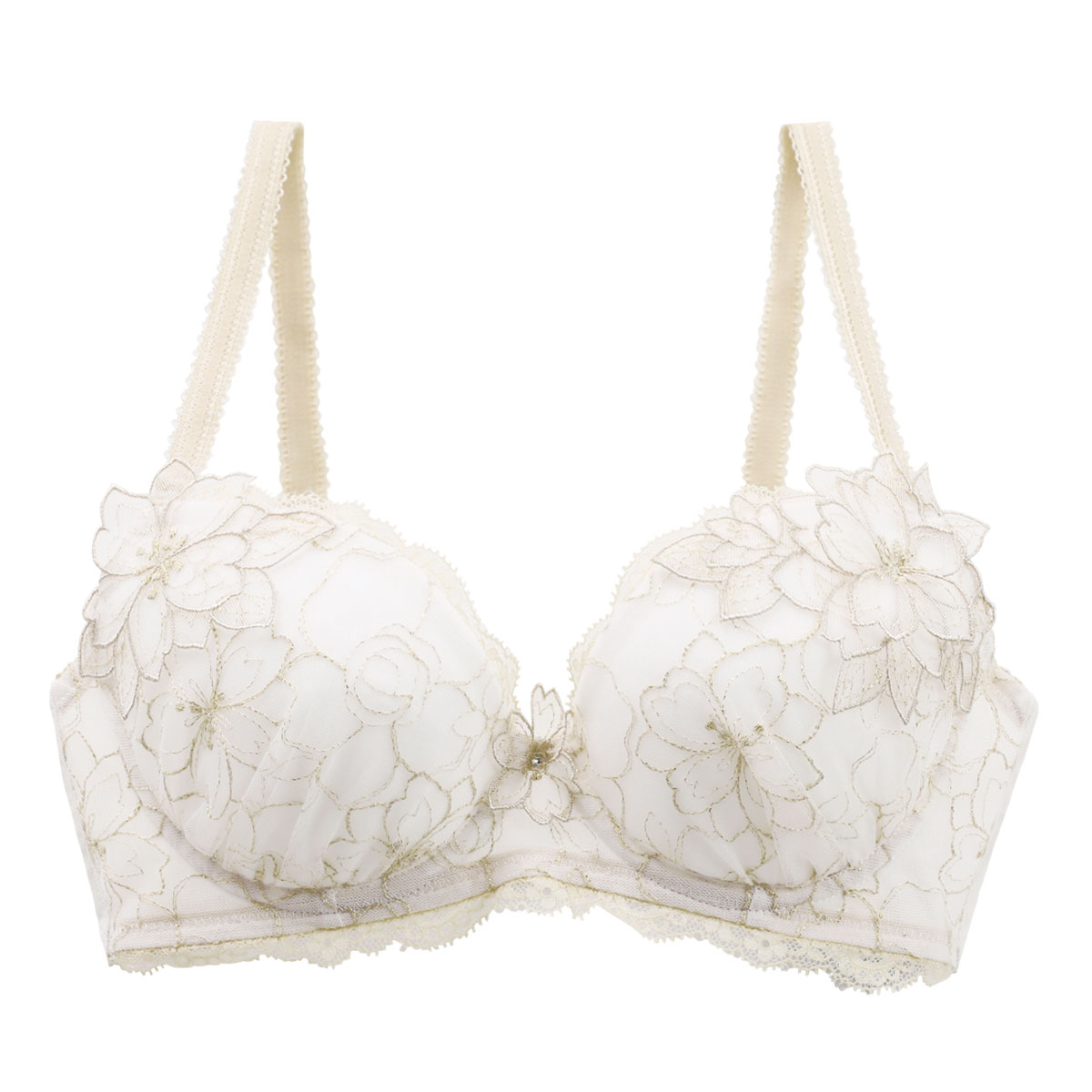 リサマリ Risa Magli ジョエル ブラジャー BCD 谷間ブラ 単品(IV-アイボリー-B65)