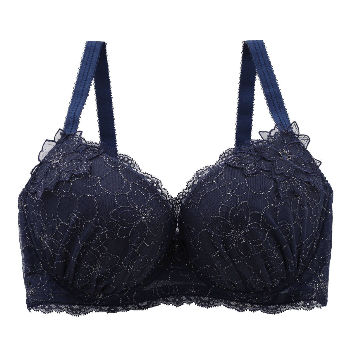 リサマリ Risa Magli ジョエル 3/4カップ ブラジャー GHI 大きいサイズ 単品(NV-ネイビー-G65)