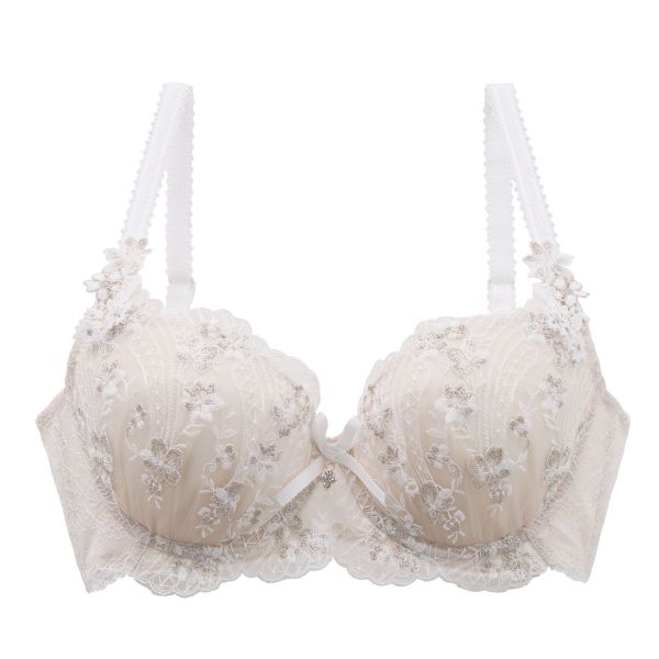 リサマリ Risa Magli レーヌ Reine フェリシテ ブラジャー EF 脇高ブラ 単品(WH-ホワイト-E65)