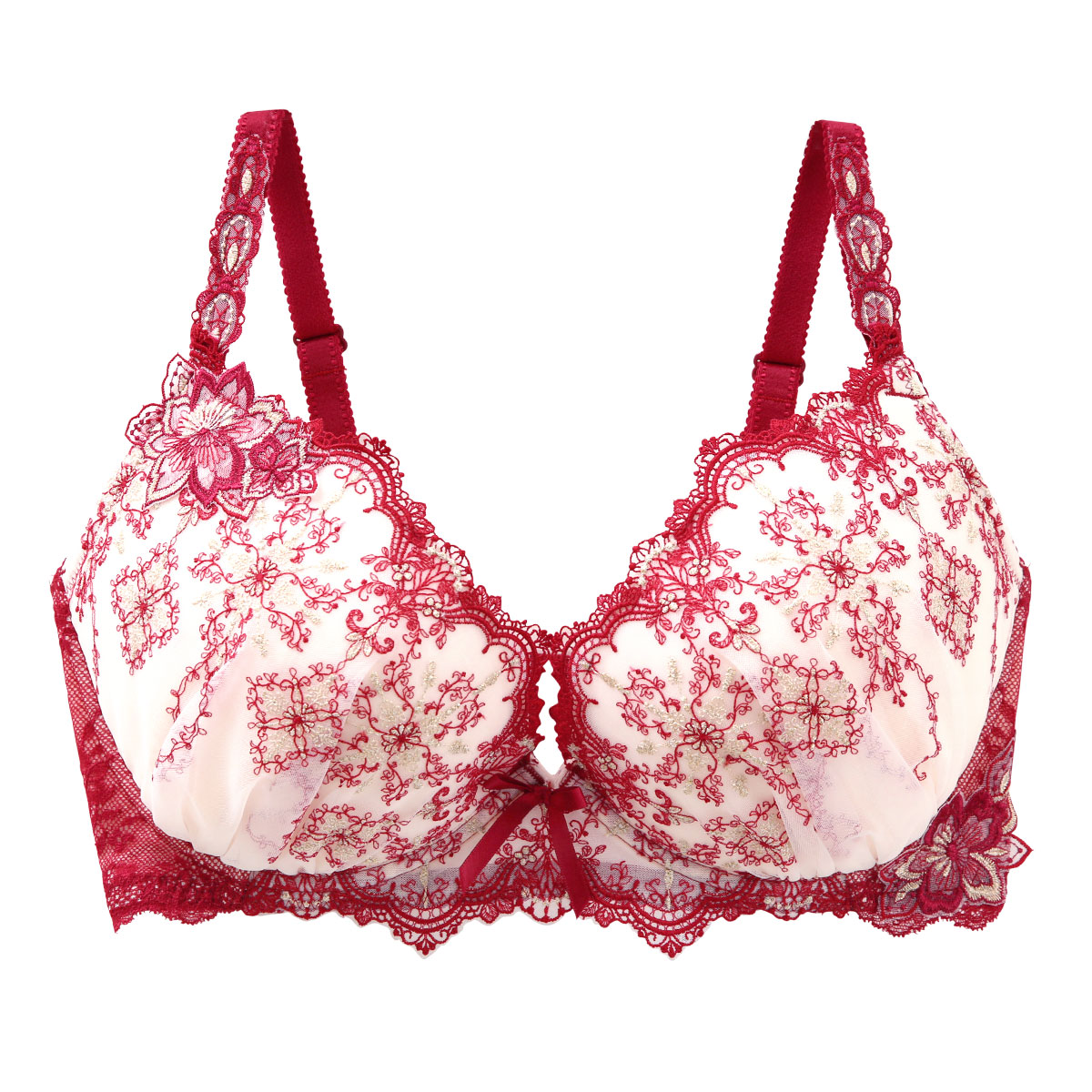 リサマリ Risa Magli レーヌ Reine ファビエンヌ 3/4カップ ブラジャー GH 単品(RE-レッド-G65)