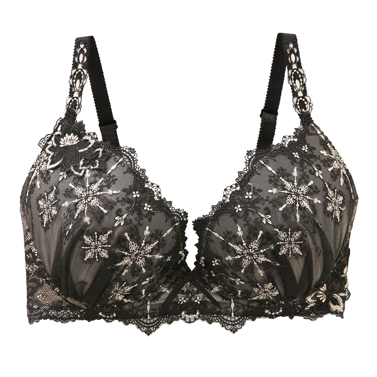 リサマリ Risa Magli レーヌ Reine ファビエンヌ 3/4カップ ブラジャー GH 単品(BK-ブラック-G65)
