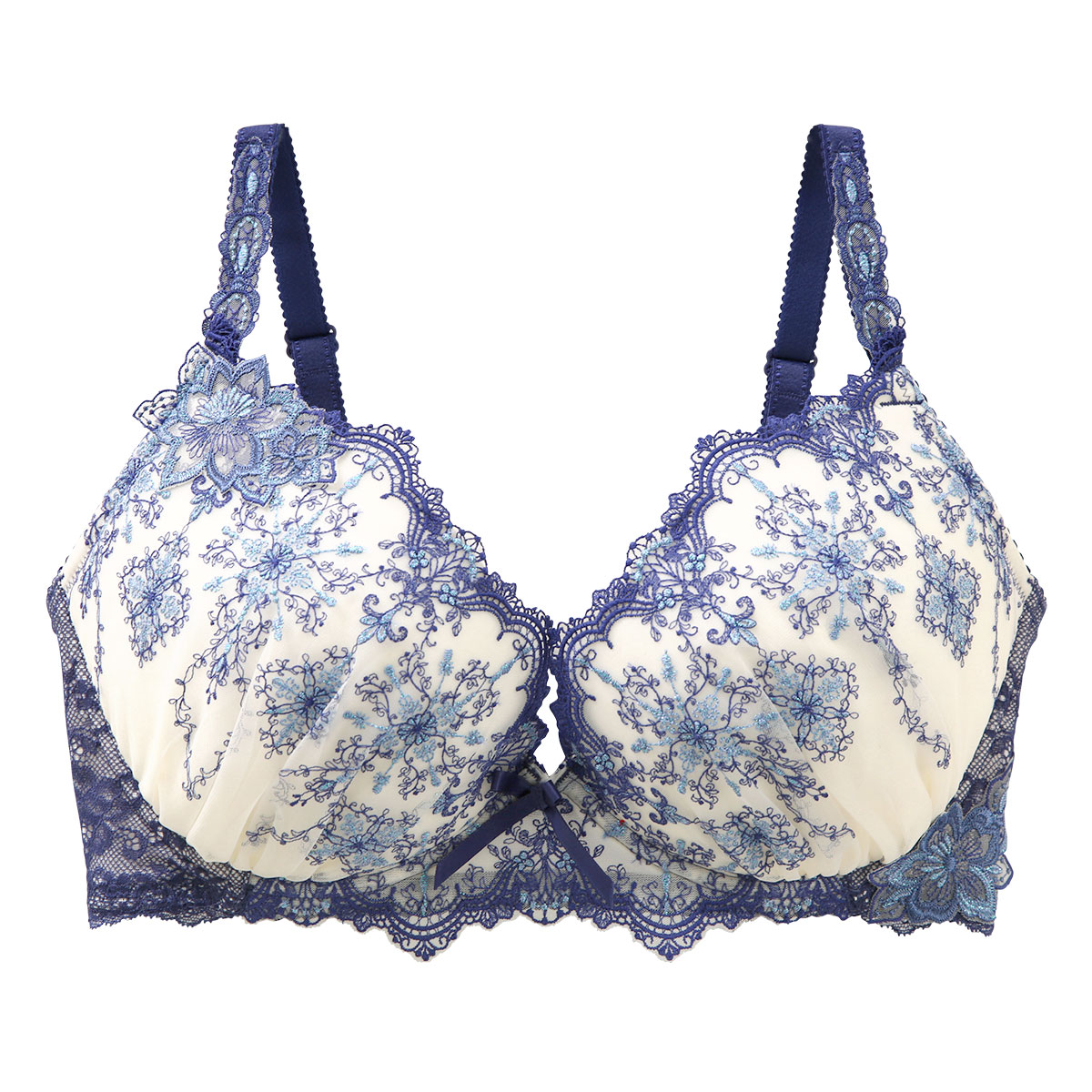 リサマリ Risa Magli レーヌ Reine ファビエンヌ 3/4カップ ブラジャー GH 単品(BU-ブルー-G65)