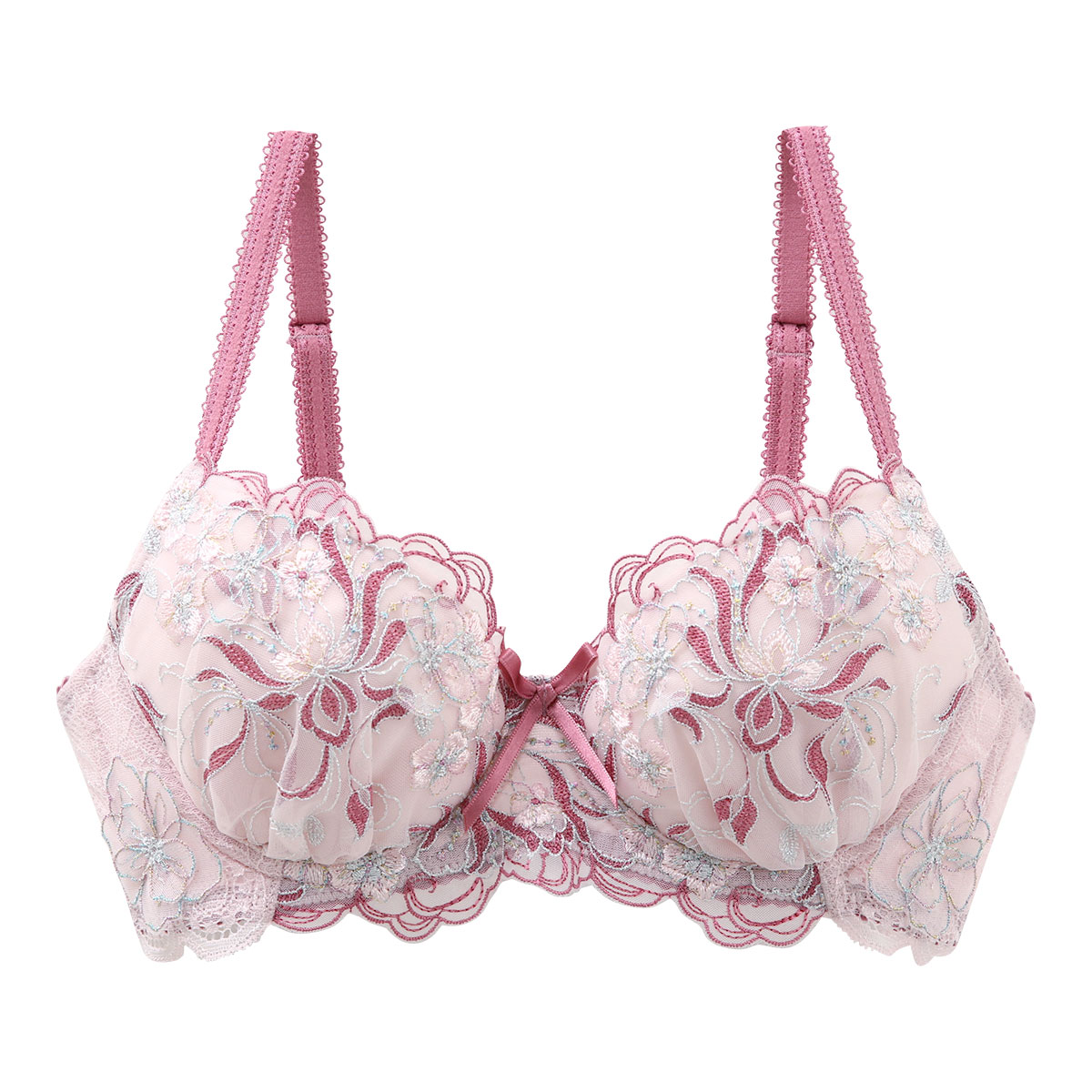 リサマリ Risa Magli レーヌ Reine フロリアーヌ ブラジャー EF 谷間ブラ 単品(PI-ピンク-E65)