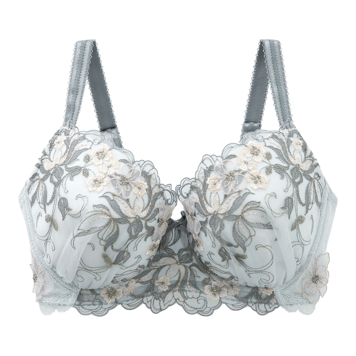 リサマリ Risa Magli レーヌ Reine フロリアーヌ ブラジャー GH 単品(BU-ブルー-G65)