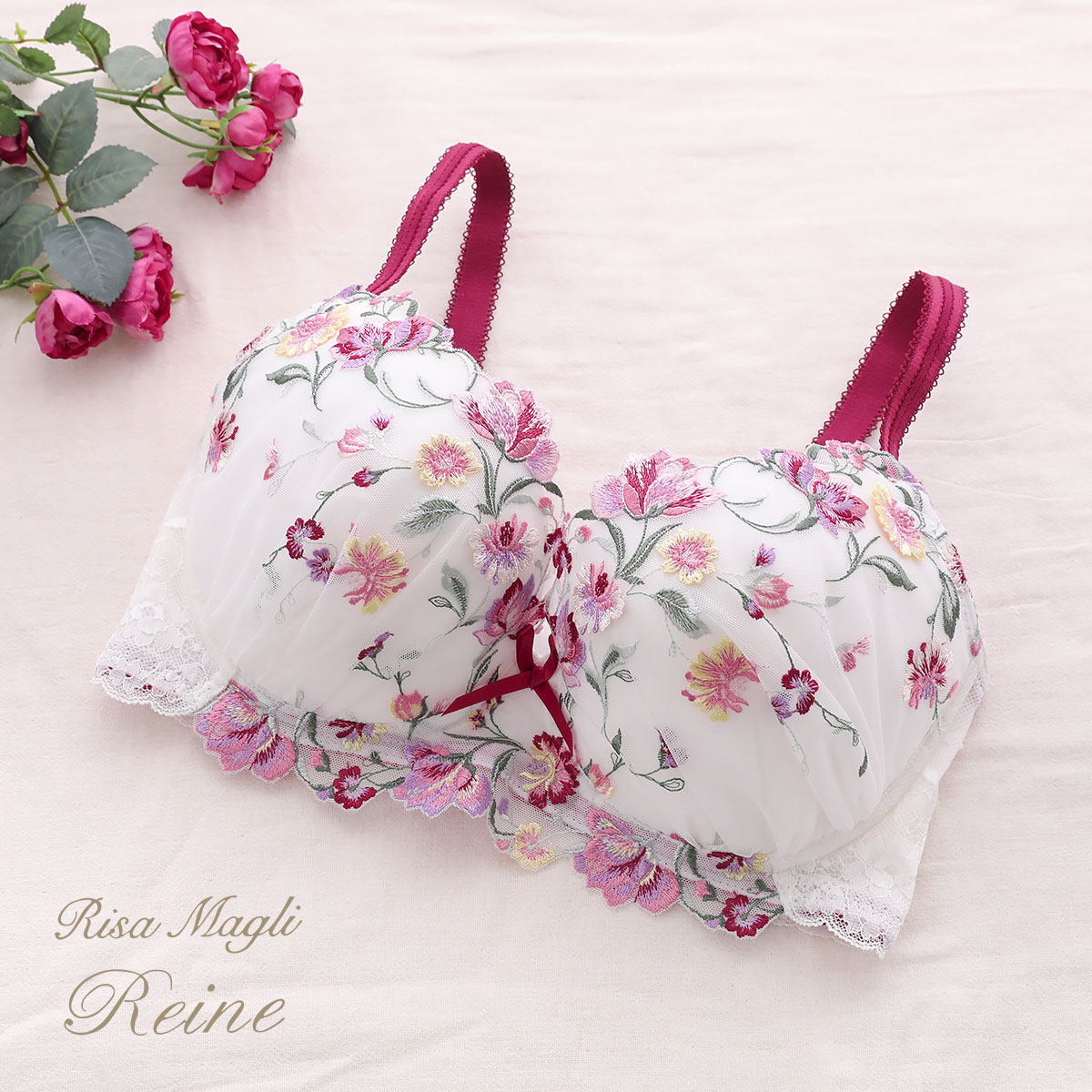 リサマリ Risa Magli レーヌ Reine レンヌ ブラジャー GH グラマーブラ 単品(RE-レッド-G65)