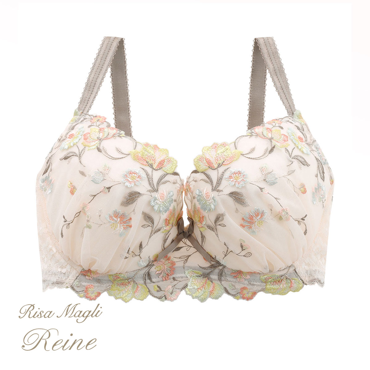 リサマリ Risa Magli レーヌ Reine レンヌ ブラジャー GH グラマーブラ 単品(OR-オレンジ-G65)