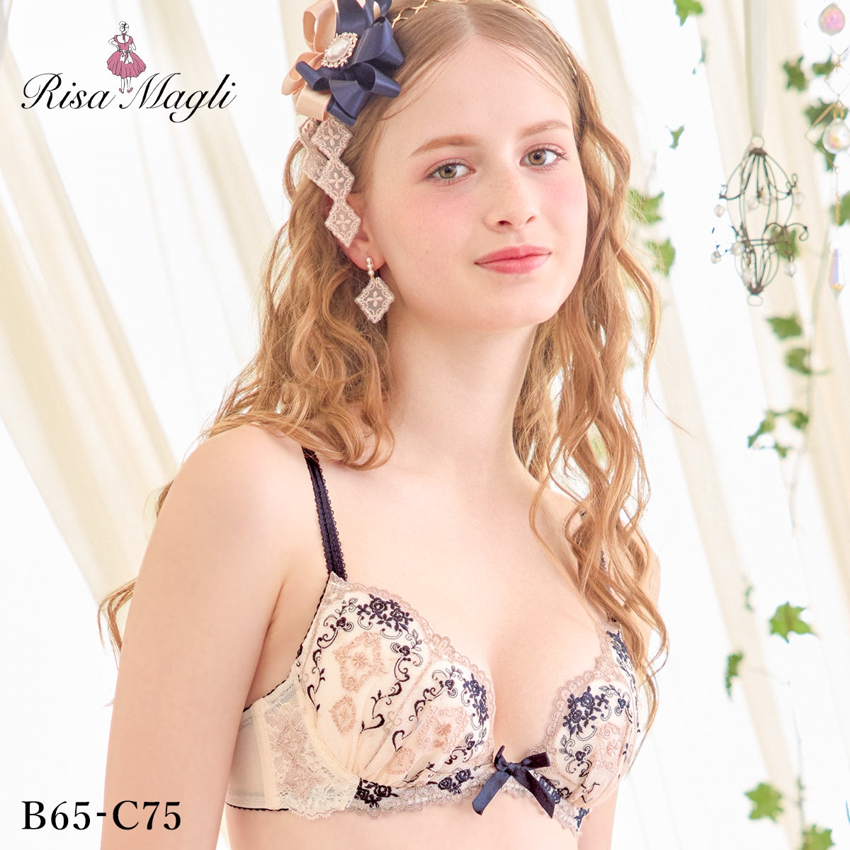 リサマリ ブライア ブラジャー BC リサマリミラクル谷間ブラ Risa Magli(NV-ネイビー-B65)
