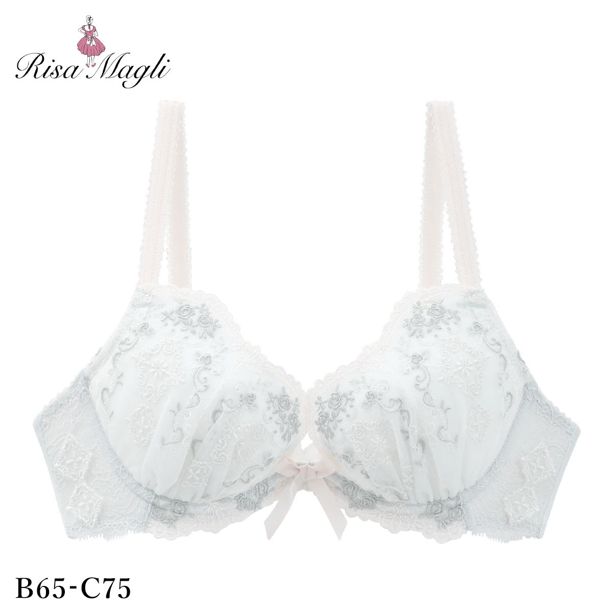 リサマリ ブライア ブラジャー BC リサマリミラクル谷間ブラ Risa Magli(BU-ブルー-B65)