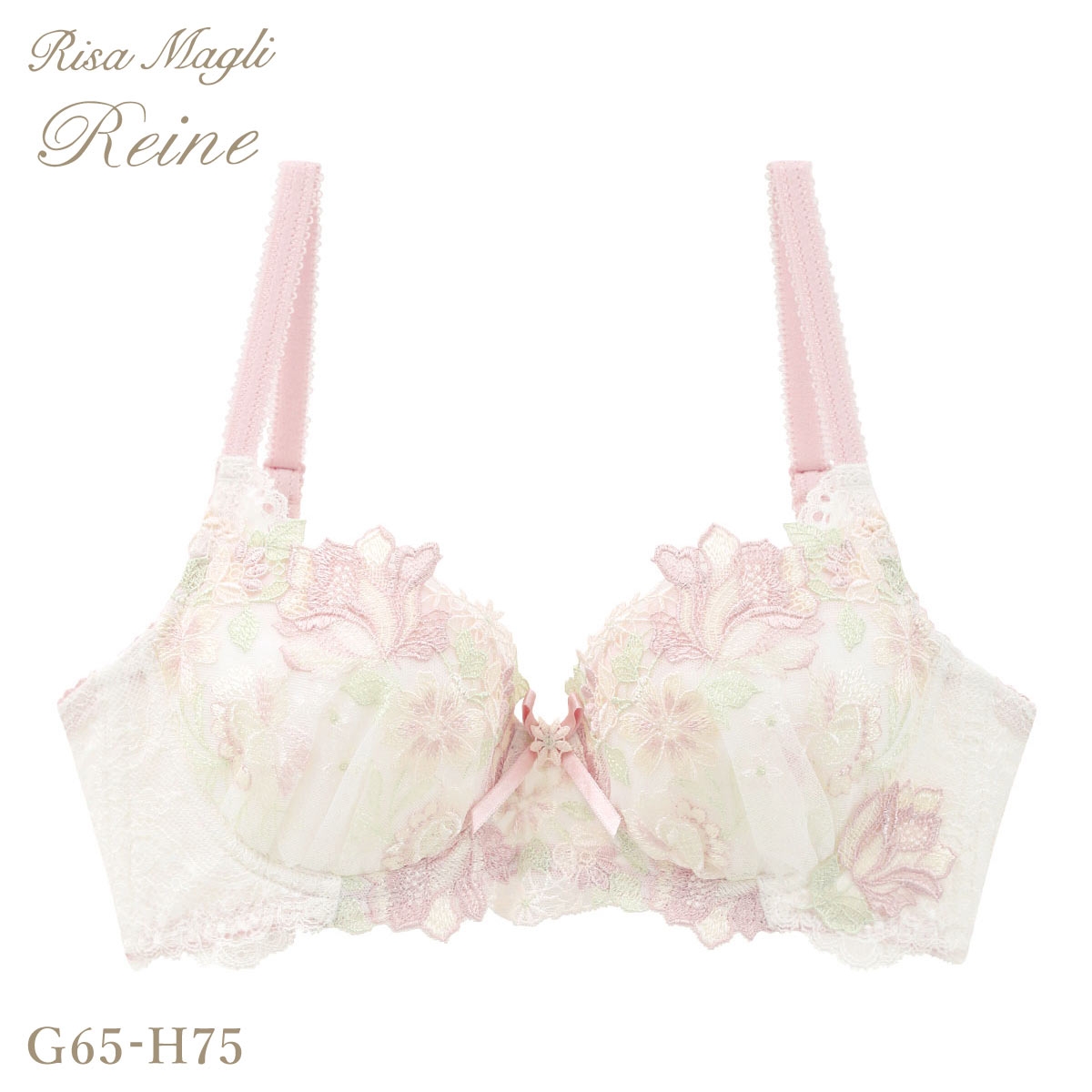 リサマリ レーヌ アデラ ブラジャー GH グラマーブラ D Make Type 大きいサイズ Risa Magli Reine(PI-ピンク-G65)