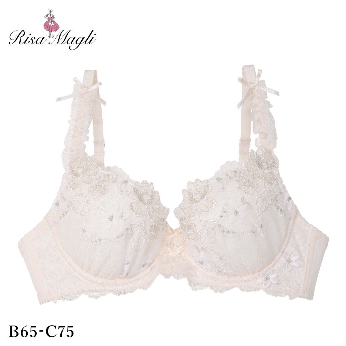 リサマリ セーヌ ブラジャー Side Shape サイドシェイプ BC 谷間ブラ Risa Magli(LPI-薄ピンク-B65)