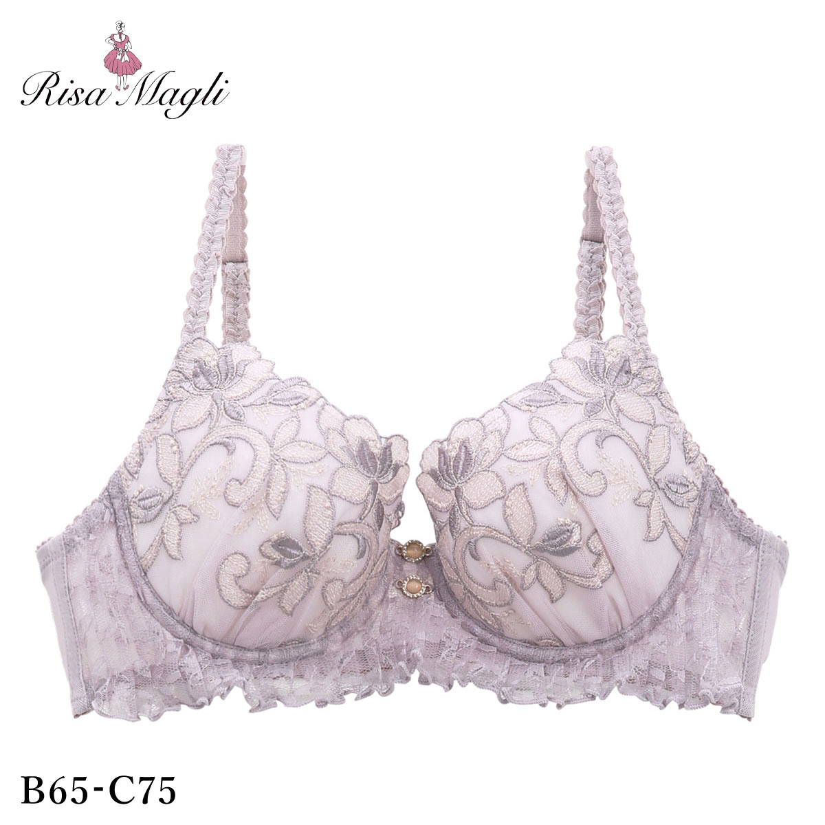 リサマリ ナタリー ブラジャー サイドシェイプ Side Shape BC 谷間ブラ Risa Magli(PU-パープル-B65)