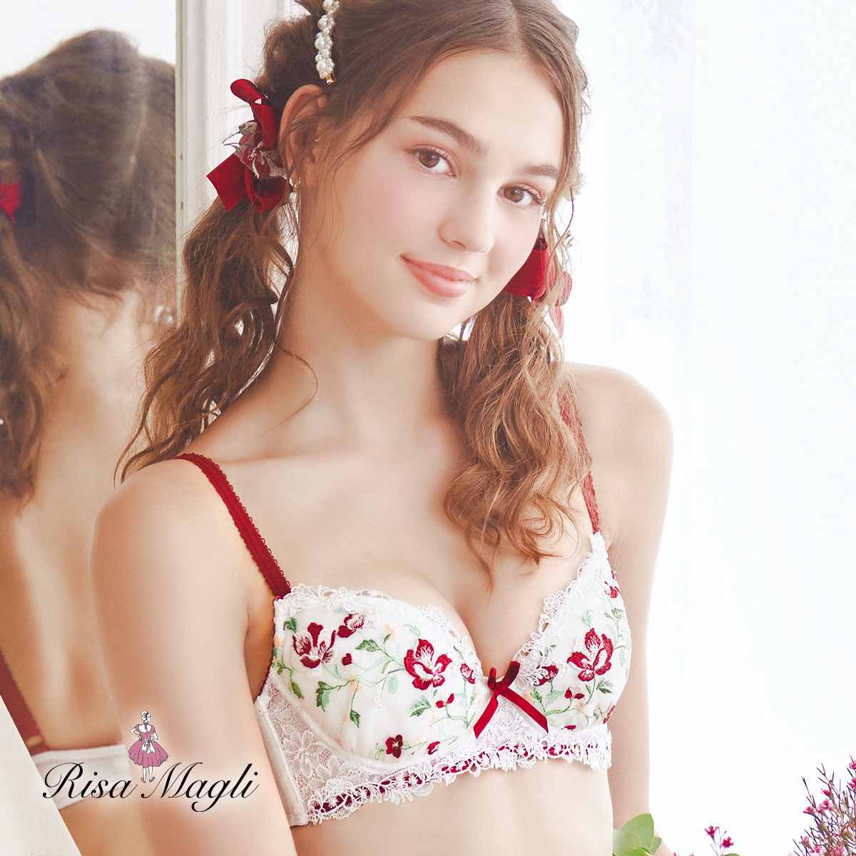 リサマリ Risa Magli ミステル ブラジャー BCD 谷間ブラ 単品(RE-レッド-B65)