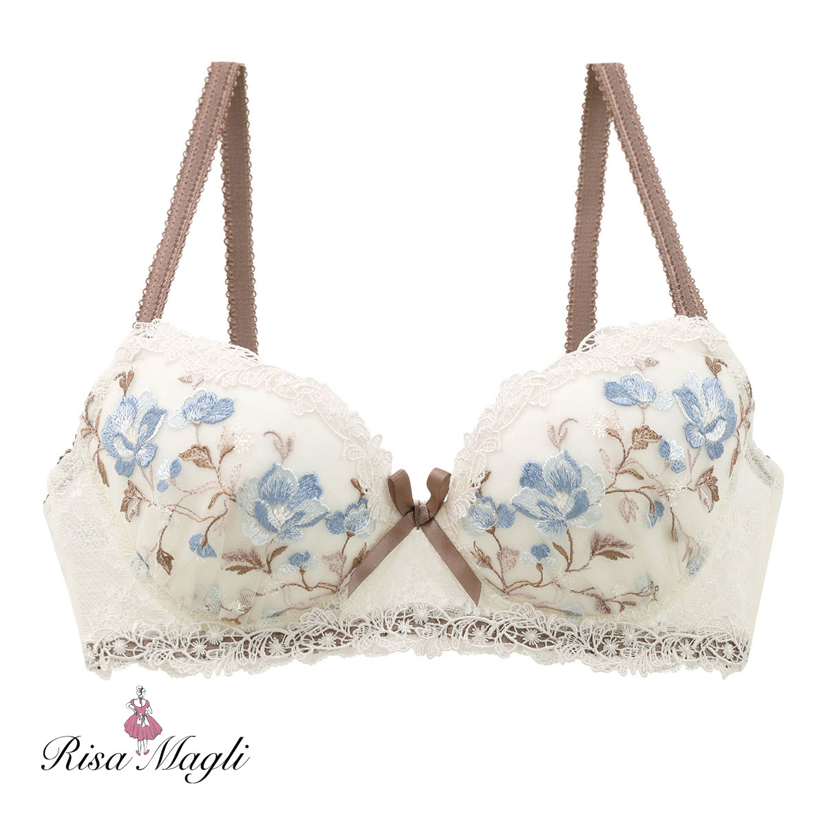リサマリ Risa Magli ミステル ブラジャー BCD 谷間ブラ 単品(CR-クリーム-B65)