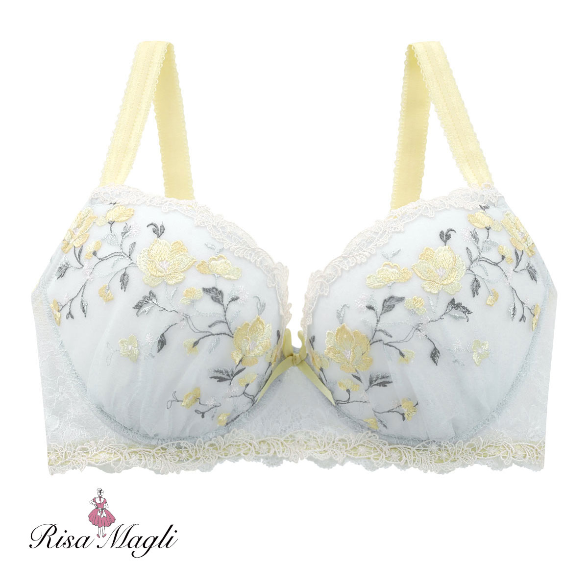 リサマリ Risa Magli ミステル ブラジャー GH グラマーブラ 単品(BU-ブルー-G65)