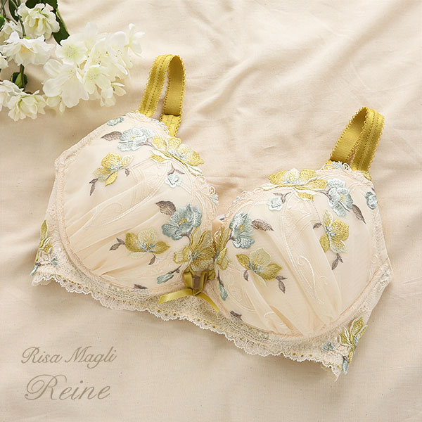 リサマリ Risa Magli レーヌ Reine セレスト 3/4カップ ブラジャー GHI 単品(YE-イエロー-G65)