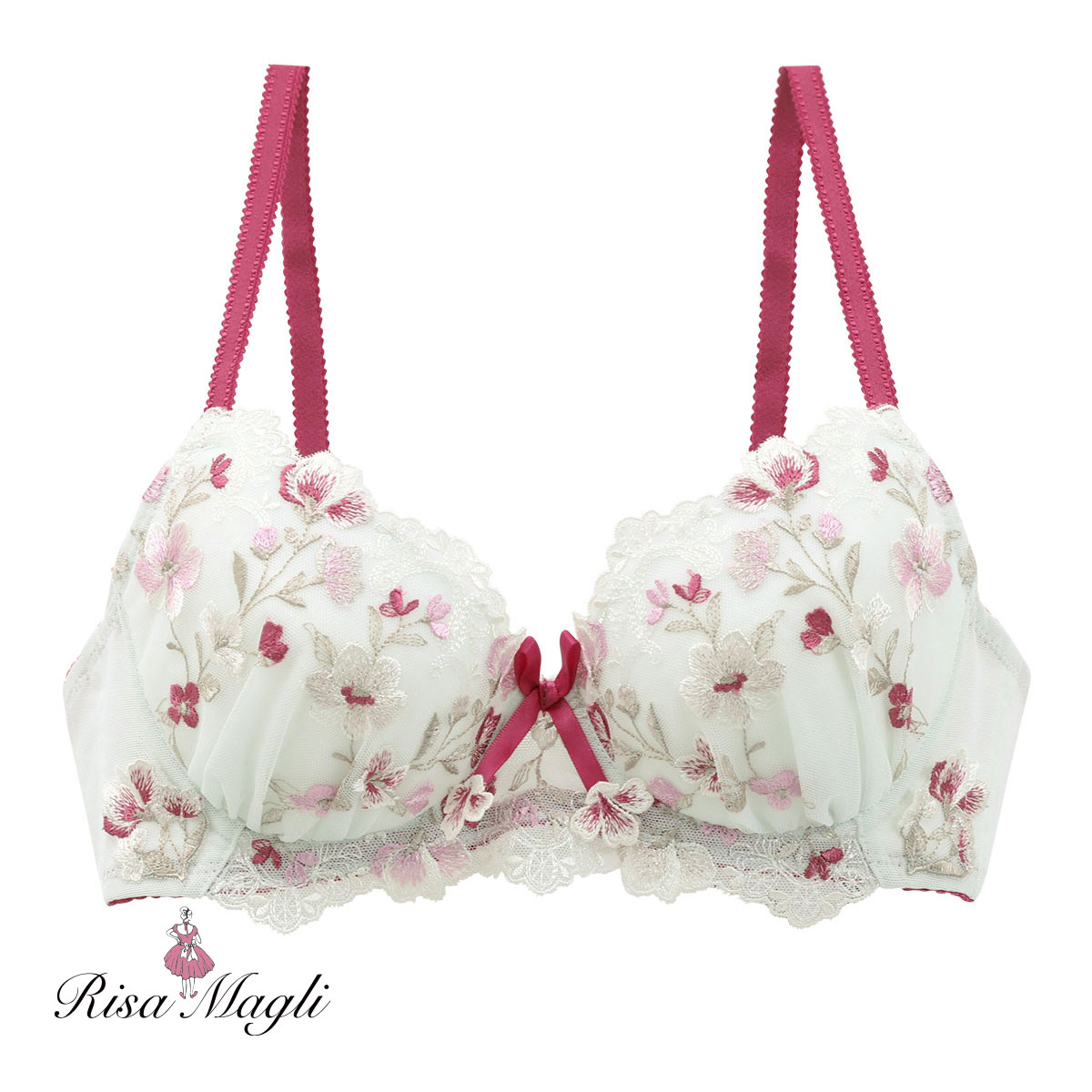リサマリ Risa Magli イレーヌ ブラジャー EF 谷間ブラ 大きいサイズ 単品(MI-ミント-E65)