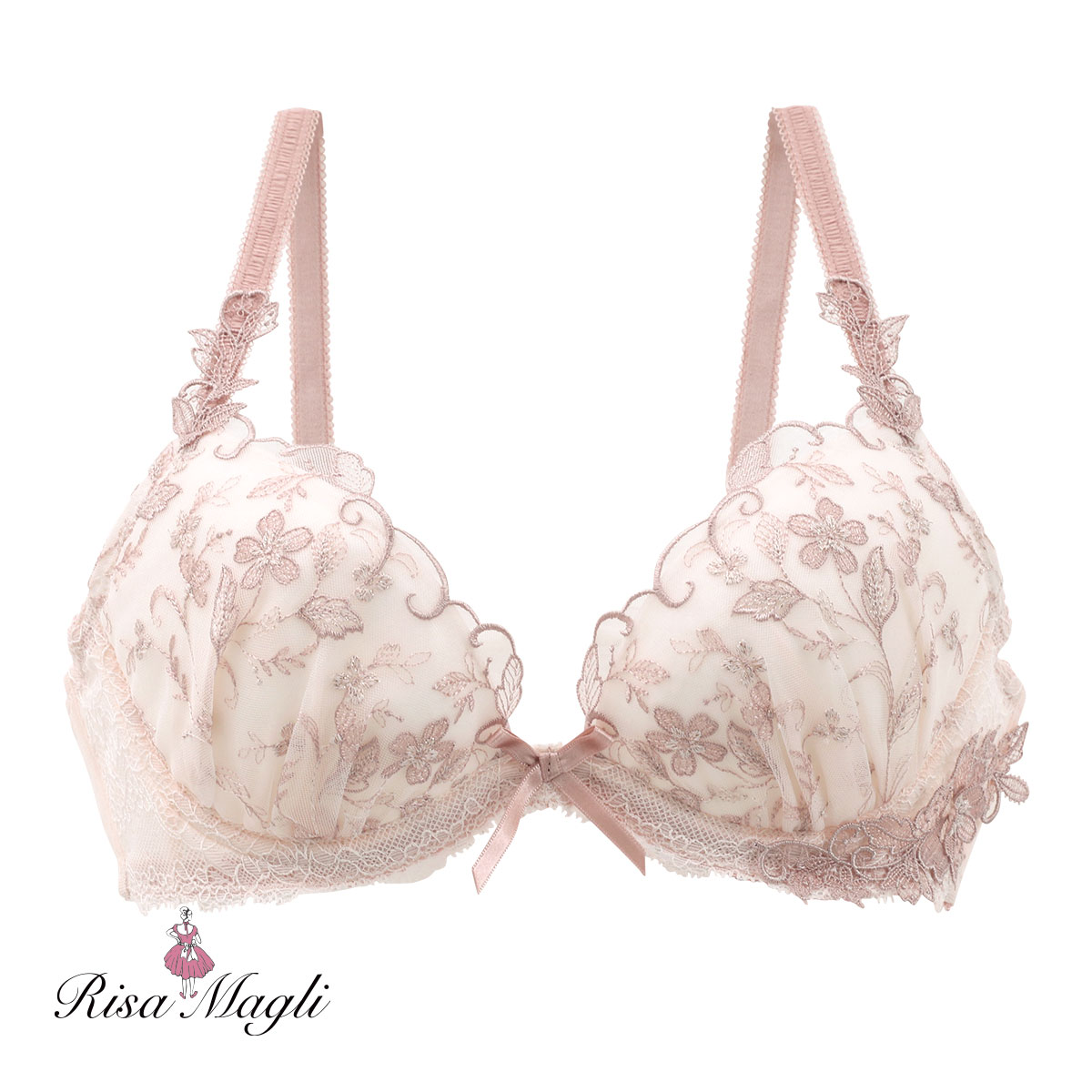 リサマリ Risa Magli ボーナ ブラジャー EF 大きいサイズ リサマリミラクル谷間ブラ 単品(PI-ピンク-E65)